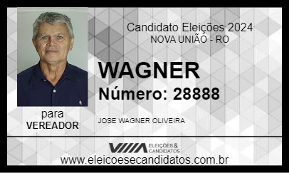 Candidato WAGNER 2024 - NOVA UNIÃO - Eleições