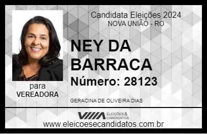 Candidato NEY DA BARRACA 2024 - NOVA UNIÃO - Eleições