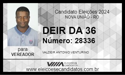 Candidato DEIR DA 36 2024 - NOVA UNIÃO - Eleições