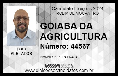 Candidato GOIABA DA AGRICULTURA 2024 - ROLIM DE MOURA - Eleições