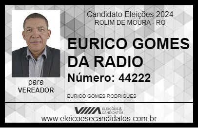 Candidato EURICO GOMES DA RADIO 2024 - ROLIM DE MOURA - Eleições