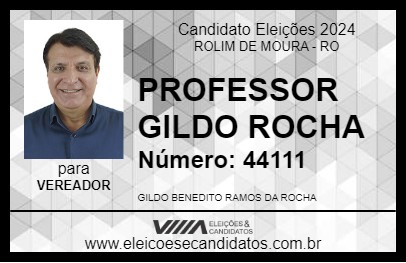 Candidato PROFESSOR GILDO ROCHA 2024 - ROLIM DE MOURA - Eleições