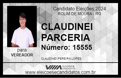 Candidato CLAUDINEI PARCERIA 2024 - ROLIM DE MOURA - Eleições