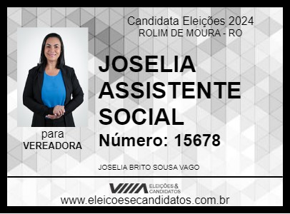 Candidato JOSELIA ASSISTENTE SOCIAL 2024 - ROLIM DE MOURA - Eleições