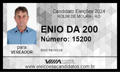 Candidato ENIO DA 200 2024 - ROLIM DE MOURA - Eleições