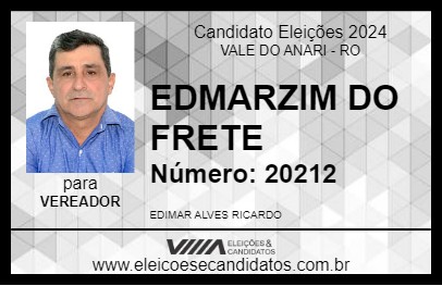 Candidato EDMARZIM DO FRETE 2024 - VALE DO ANARI - Eleições