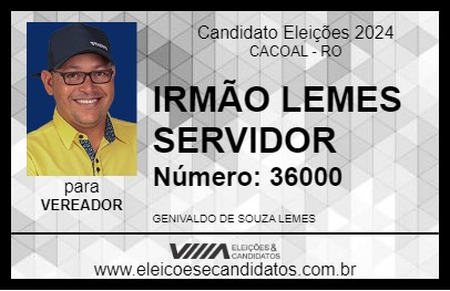 Candidato IRMÃO LEMES 2024 - CACOAL - Eleições