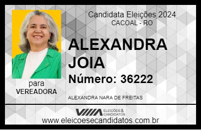 Candidato ALEXANDRA JOIA 2024 - CACOAL - Eleições