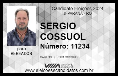 Candidato SERGIO COSSUOL 2024 - JI-PARANÁ - Eleições