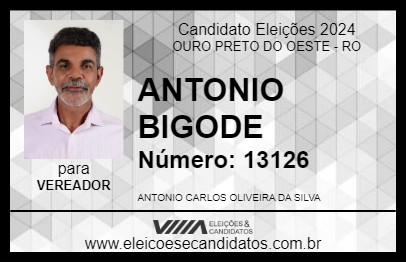 Candidato ANTONIO BIGODE 2024 - OURO PRETO DO OESTE - Eleições