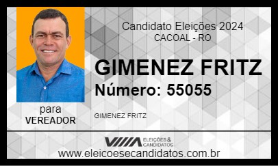 Candidato GIMENEZ FRITZ 2024 - CACOAL - Eleições