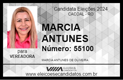 Candidato MARCIA ANTUNES 2024 - CACOAL - Eleições