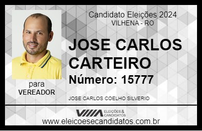 Candidato JOSE CARLOS CARTEIRO 2024 - VILHENA - Eleições