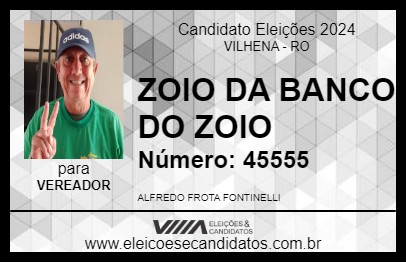 Candidato ZOIO DA BANCO DO ZOIO 2024 - VILHENA - Eleições