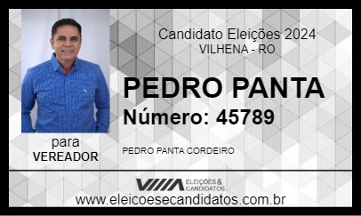 Candidato PEDRO PANTA 2024 - VILHENA - Eleições