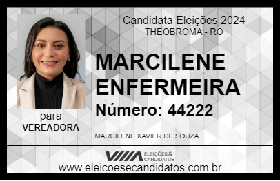 Candidato MARCILENE ENFERMEIRA 2024 - THEOBROMA - Eleições