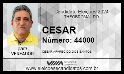 Candidato CESAR 2024 - THEOBROMA - Eleições