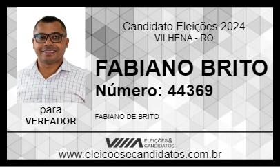 Candidato FABIANO BRITO 2024 - VILHENA - Eleições