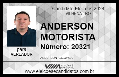 Candidato ANDERSON MOTORISTA 2024 - VILHENA - Eleições