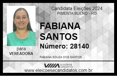 Candidato FABIANA  SANTOS 2024 - PIMENTA BUENO - Eleições