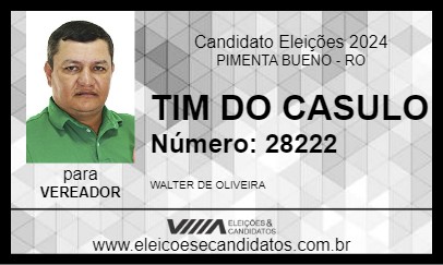 Candidato TIM DO CASULO 2024 - PIMENTA BUENO - Eleições