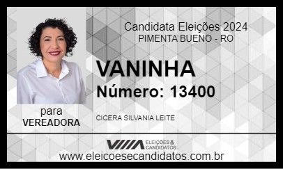 Candidato VANINHA 2024 - PIMENTA BUENO - Eleições