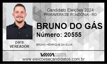 Candidato BRUNO DO GÁS 2024 - PRIMAVERA DE RONDÔNIA - Eleições