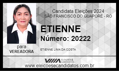 Candidato ETIENNE  2024 - SÃO FRANCISCO DO GUAPORÉ - Eleições