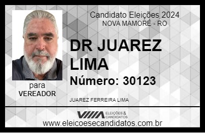 Candidato DR JUAREZ LIMA 2024 - NOVA MAMORÉ - Eleições