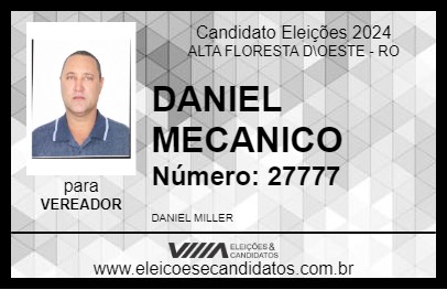 Candidato DANIEL MECANICO 2024 - ALTA FLORESTA D\OESTE - Eleições