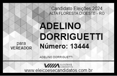 Candidato ADELINO DORRIGUETTI 2024 - ALTA FLORESTA D\OESTE - Eleições