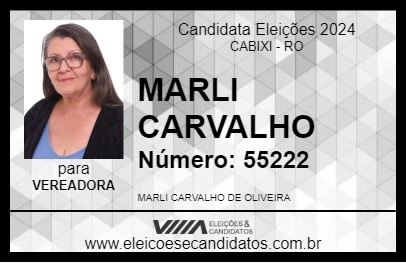 Candidato MARLI CARVALHO 2024 - CABIXI - Eleições