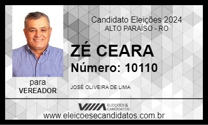 Candidato ZÉ CEARA 2024 - ALTO PARAÍSO - Eleições