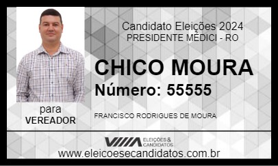 Candidato CHICO MOURA 2024 - PRESIDENTE MÉDICI - Eleições