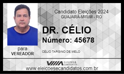 Candidato DR. CÉLIO 2024 - GUAJARÁ-MIRIM - Eleições