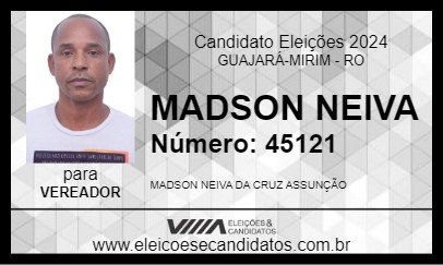 Candidato MADSON NEIVA 2024 - GUAJARÁ-MIRIM - Eleições