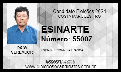 Candidato ESINARTE 2024 - COSTA MARQUES - Eleições