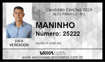 Candidato MANINHO 2024 - ALTO PARAÍSO - Eleições