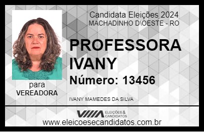 Candidato IVANY MAMEDES 2024 - MACHADINHO D\OESTE - Eleições