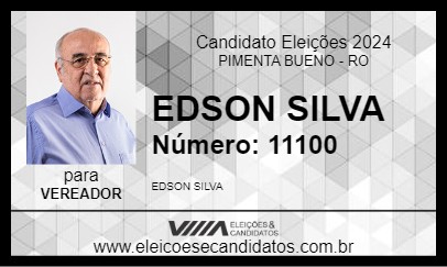 Candidato EDSON SILVA 2024 - PIMENTA BUENO - Eleições