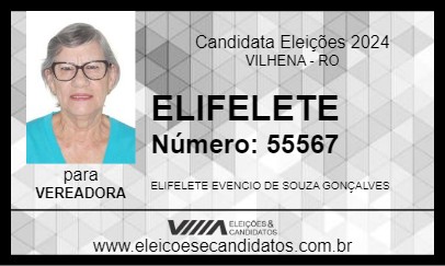 Candidato ELIFELETE 2024 - VILHENA - Eleições