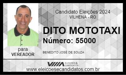 Candidato DITO MOTOTAXI 2024 - VILHENA - Eleições