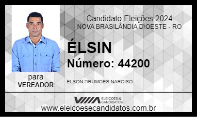 Candidato ÉLSIN 2024 - NOVA BRASILÂNDIA D\OESTE - Eleições