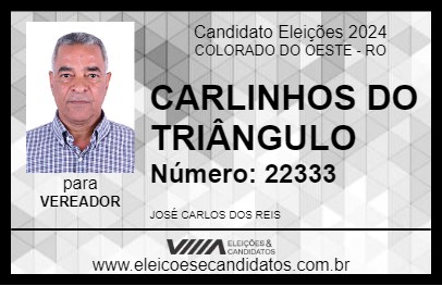 Candidato CARLINHOS DO TRIÂNGULO 2024 - COLORADO DO OESTE - Eleições