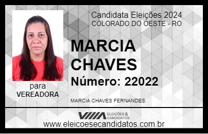 Candidato MARCIA CHAVES 2024 - COLORADO DO OESTE - Eleições