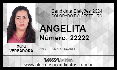 Candidato ANGELITA DO RANCHO 2024 - COLORADO DO OESTE - Eleições