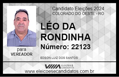 Candidato LÉO DA VIDRAÇARIA 2024 - COLORADO DO OESTE - Eleições