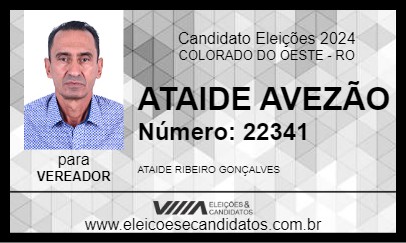 Candidato ATAIDE AVEZÃO 2024 - COLORADO DO OESTE - Eleições