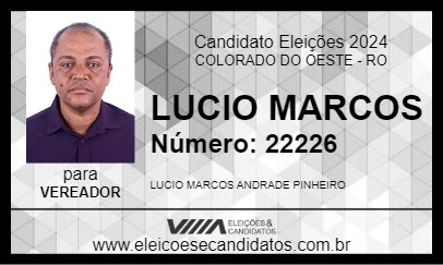 Candidato LUCIO MARCOS 2024 - COLORADO DO OESTE - Eleições