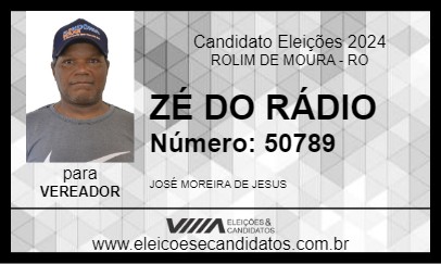 Candidato ZÉ DO RÁDIO 2024 - ROLIM DE MOURA - Eleições